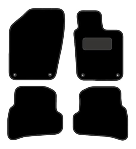 PRIME CAR MATS - Fits Volkswagen Polo 2009-2018 - Anti Slip Mat -4 Pc Floor Mat with 4 Pc Clips Fitted With Clips & Granulated Backing