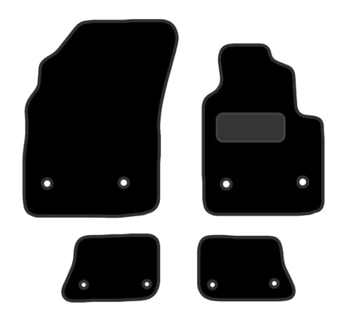 PRIME CAR MAT - Fits BENTLEY Continental Gt 2003-2010 With Clips In Rear Mats - Tailored Car Mats - Floor Mat, Fitted With Clips & Granulated Backing - 4 pcs Floor Mat Set