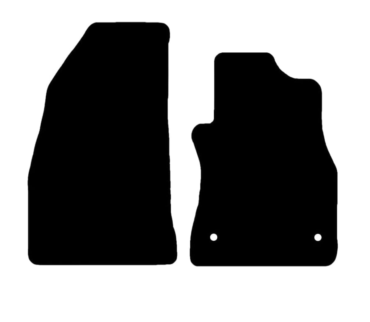 PCM - Tailored Fit Car Floor Mats for Vauxhall Combo Van Front 2012-2018 - Red Edging Carpet - Anti Slip, Fitted With Clips, Easy to Clean & Granulated Backing for All-Weather - 2 Pc Floor Mat
