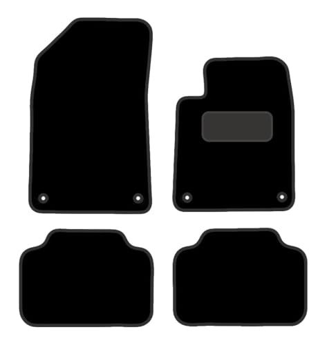 PRIME CAR MAT - Fits CITROEN C6 2006-2012 - Tailored Car Mats - Fitted With Clips & Granulated Backing - EDGED WITH BLACK NYLON BINDING - 4 pcs Floor Mat Set