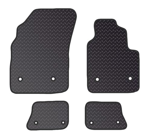 PRIME CAR MAT - Fits BENTLEY Continental Gt 2003-2010 With Clips In Rear Mats - Tailored Car Mats - Waterproof Car Floor Mat & Anti Slip Backing - 4 pcs Floor Mat Set