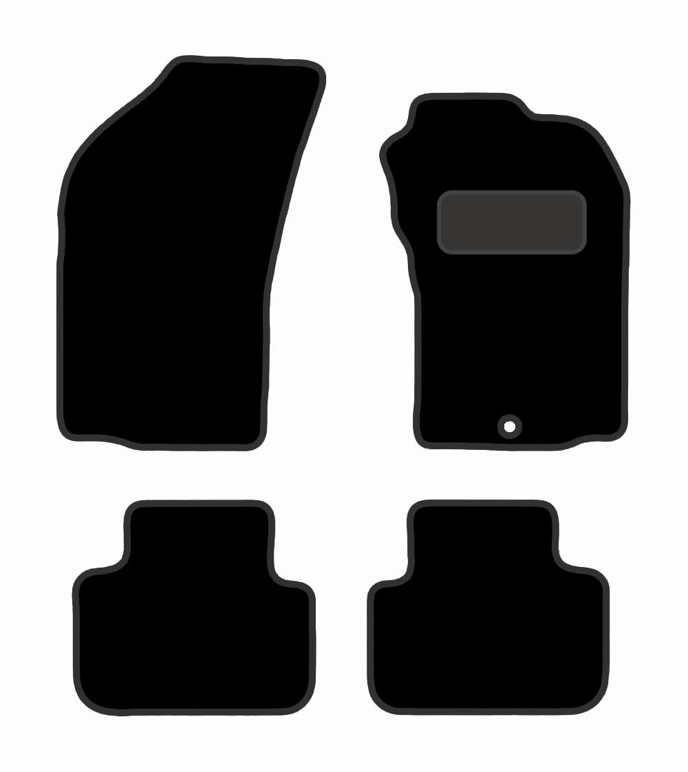 PRIME CAR MAT - Fits ALFA-ROMEO 147 2000-2010 - Black Luxury Deluxe Carpet - Tailored Car Mats - Car Floor Mat, with Anti Slip Backing - 4 pcs Floor Mat Set with 1 Clips