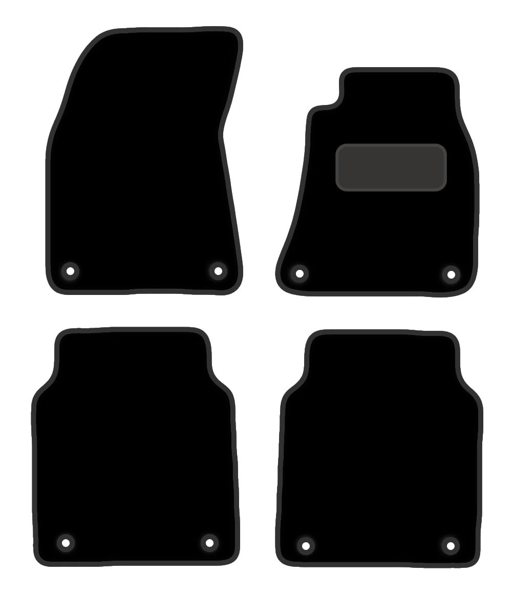 PRIME CAR MAT - Fits AUDI A8 LWB 2009-2017 - Luxury Carpet - Tailored Car Mats - Floor Mat, Fitted With Clips & Granulated Backing - EDGED WITH BLACK NYLON BINDING - 4 pcs Floor Mat Set