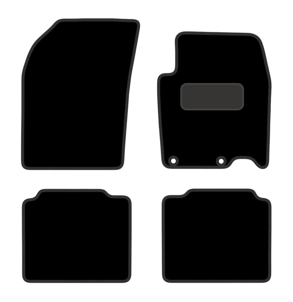 PCM- Car Floor Mats fits for SUZUKI SX4 S-Cross from 2013 ON- Black Carpet - Tailored Car Mats - Car Floor Mat, with Anti Slip Backing - 4 pcs Floor Mat Set with 2 Clips