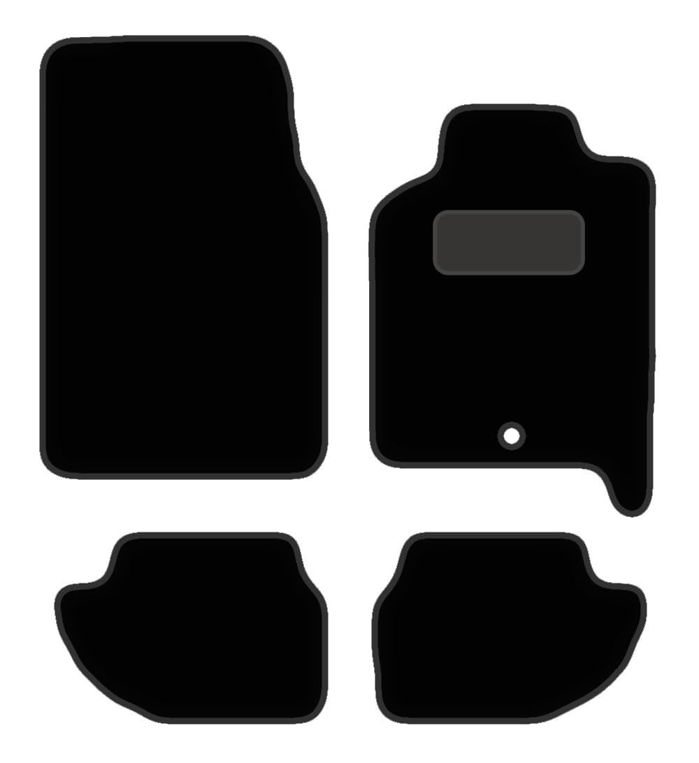 PCM-Car Floor Mats fits for Porche 924 from (1976-1998)- Black Carpet - Tailored Car Mats - Car Floor Mat, with Anti Slip Backing - 4 pcs Floor Mat Set with 1 Clips