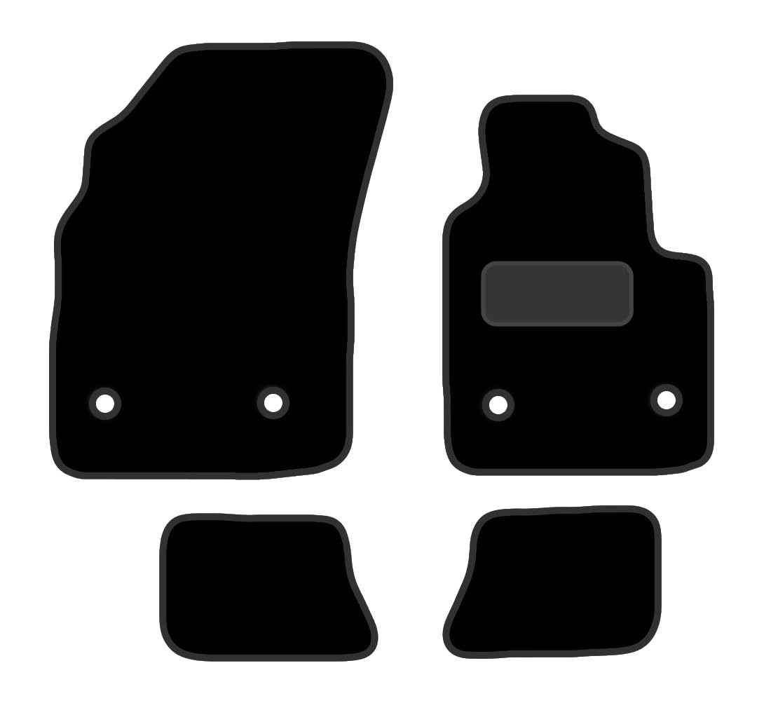 PRIME CAR MAT - Fits BENTLEY Continental Gt 2003-2012 - Luxury Carpet - Tailored Car Mats - Floor Mat, Fitted With Clips & Granulated Backing - EDGED WITH BLACK NYLON BINDING - 4 pcs Floor Mat Set