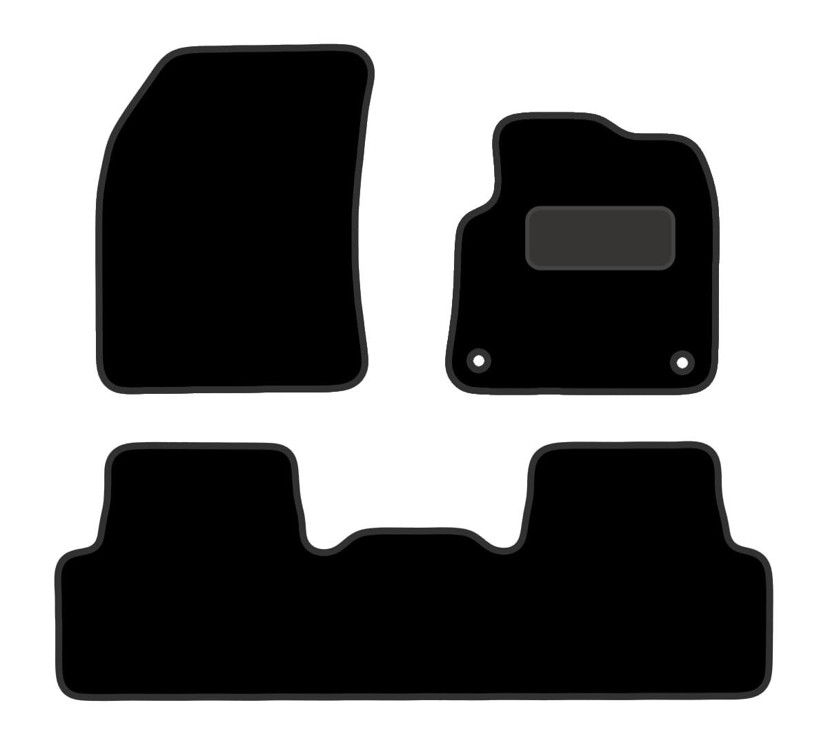 PRIME CAR MAT - Fits CITROEN C5 2019 On Aircross - Carpet - Tailored Car Mats - Floor Mat, Fitted With Clips & Granulated Backing - EDGED WITH BLACK NYLON BINDING - 4 pcs Floor Mat Set