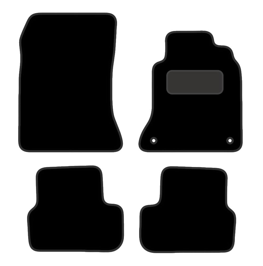 PCM - Car Floor Mats for Mercedes CLA (2013-2019) 2 CLIPS - Black Carpet - Tailored Car Mats - Car Floor Mat, with Anti Slip Backing - 4 pcs Floor Mat Set