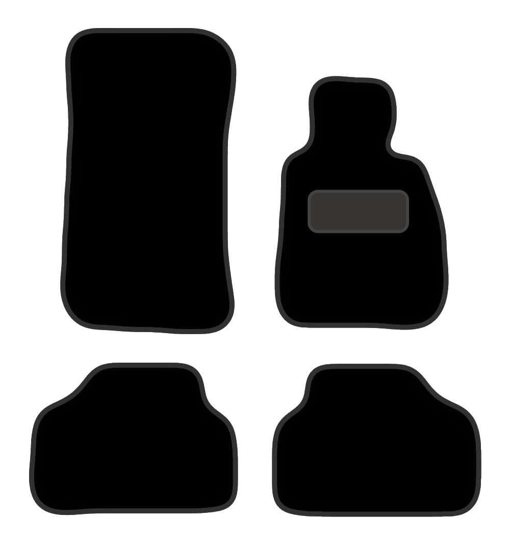 PRIME CAR MAT - Fits BMW 3 Series E90 SALOON 2004-2012 - Luxury Carpet - Tailored Car Mats - Floor Mat, Fitted With Clips & Granulated Backing - EDGED WITH BLACK NYLON BINDING - 4 pcs Floor Mat Set