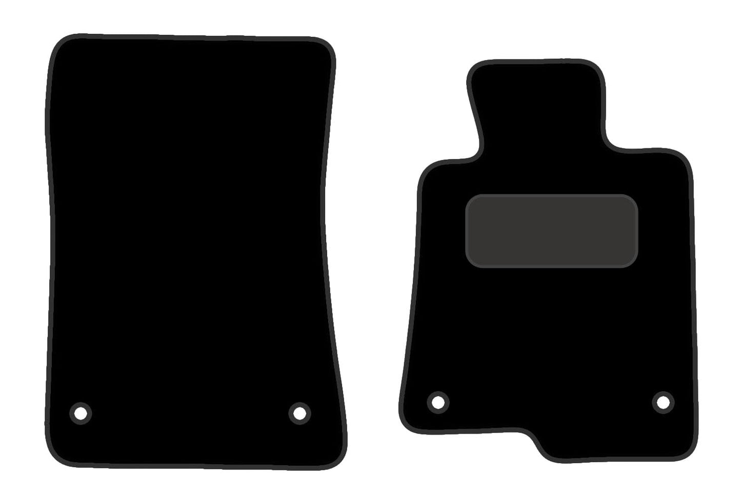 PCM- Car Floor Mats fits for MERCEDES SLC from 2016 Persent- Black Carpet - Tailored Car Mats - Car Floor Mat, with Anti Slip Backing - 2 pcs Floor Mat Set with 4 Clips