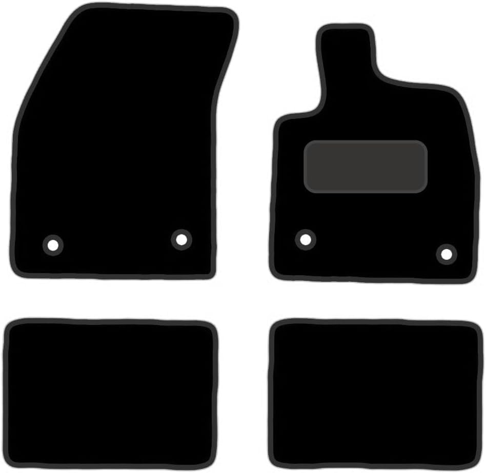 PRIME CAR MATS - Ford FOCUS MK4-MK5 2017 ON- Black Luxury Deluxe Carpet - Fitted With Clips & Granulated Backing-Non Slip Car Floor Mat-4 Pc Floor Mats