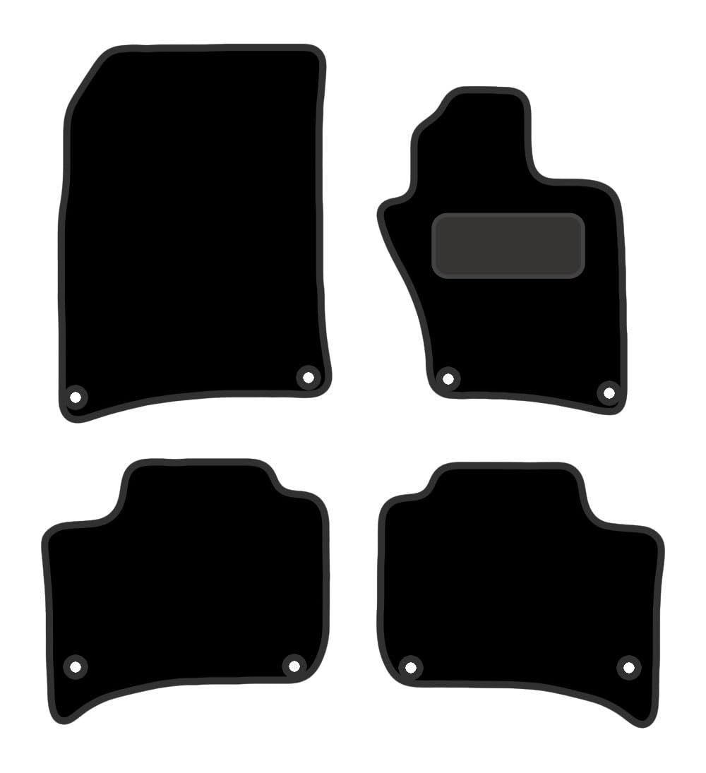 PCM-Car Floor Mats fits for Porche Cayenne from (2010-2018)- Black Premium Carpet - Tailored Car Mats - Car Floor Mat, with Anti Slip Backing - 4 pcs Floor Mat Set with 8 Clips
