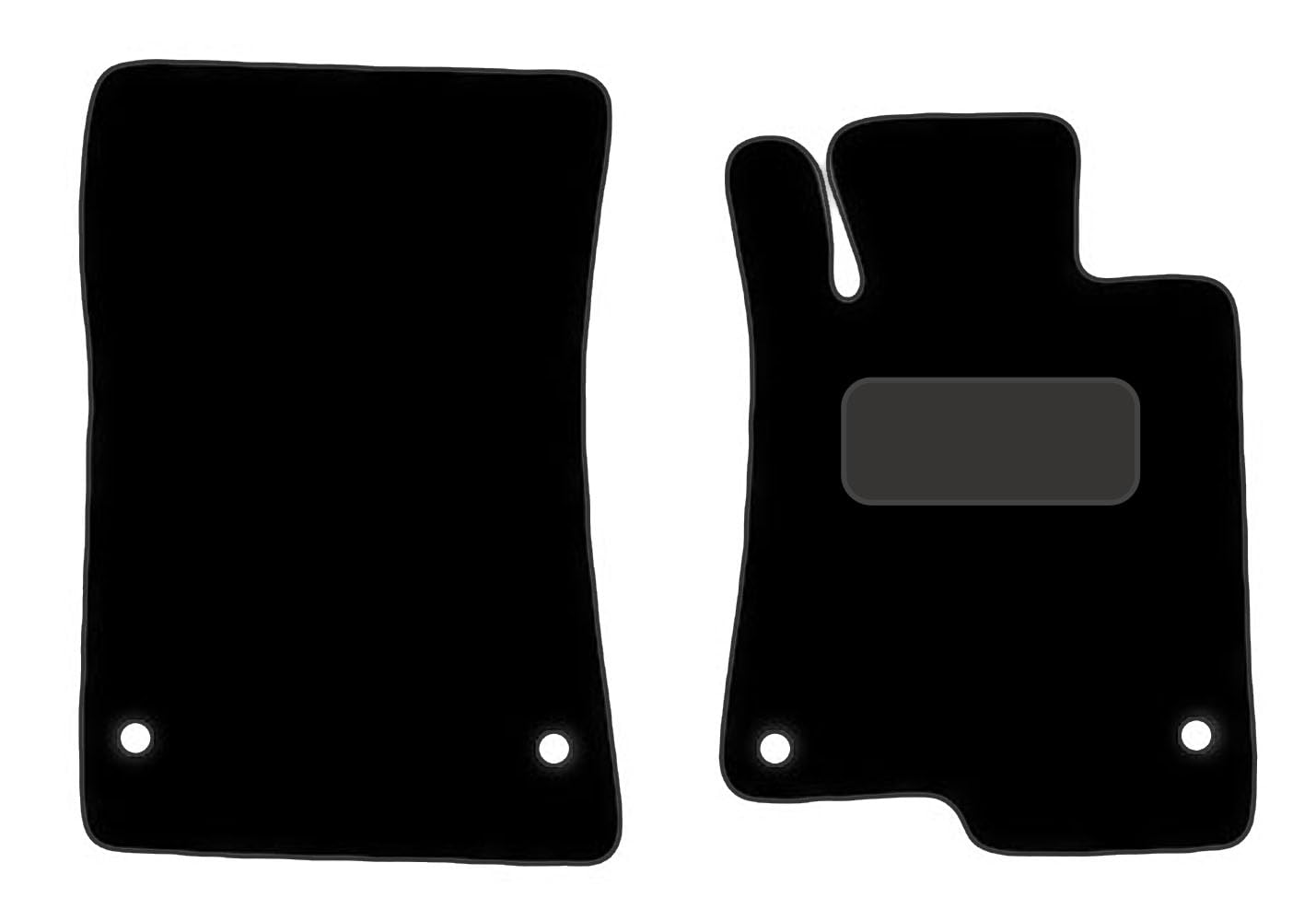 PCM- Car Floor Mats fits for MERCEDES SLK from 2011 Present Black Carpet - Tailored Car Mats - Car Floor Mat, with Anti Slip Backing - 2 pcs Floor Mat Set with 4 Clips
