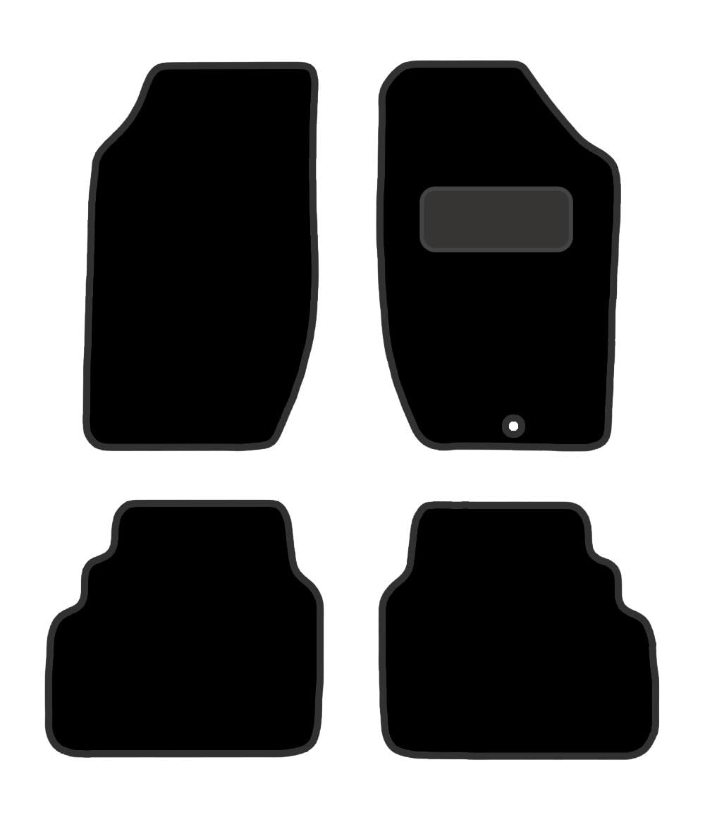 PRIME CAR MAT - Fits ALFA-ROMEO 164-1987-1998 - Black Luxury Carpet - Tailored Car Mats - Waterproof, Non Slip Car Floor Mat, with Anti Slip Backing - 4 pcs Floor Mat Set with 1 Clips