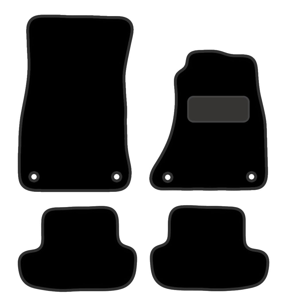 PRIME CAR MAT - Fits AUDI A5 2007-2016 COUPE - Luxury Carpet - Tailored Car Mats - Floor Mat, Fitted With Clips & Granulated Backing - EDGED WITH BLACK NYLON BINDING - 4 pcs Floor Mat Set