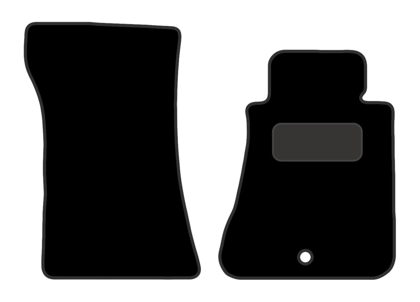 PCM- Car Floor Mats fits for MERCEDES SL500 from (2001-2011)- Black Carpet - Tailored Car Mats - Car Floor Mat, with Anti Slip Backing - 2 pcs Floor Mat Set with 1 Clips
