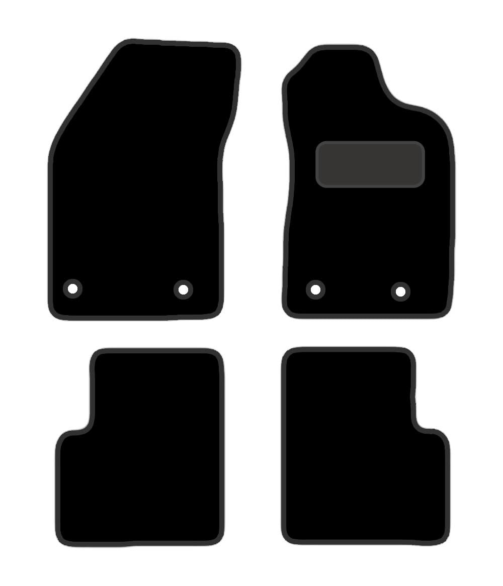 PRIME CAR MAT - R-O-M-E-O A-L-F-A Giulietta Manual 2010-2014 - Black Luxury Deluxe Carpet - Tailored Car Mats - Waterproof, Non Slip Car Floor Mat - 4 pcs Floor Mat Set