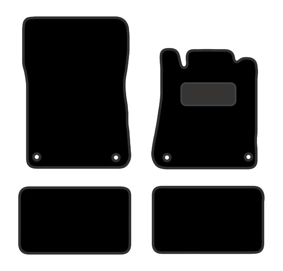 PRIME CAR MAT - Fits CHRYSLER Crossfire 2+2 2004-2008 - Carpet - Tailored Car Mats - Floor Mat, Fitted With Clips & Granulated Backing - EDGED WITH BLACK NYLON BINDING - 4 pcs Floor Mat Set