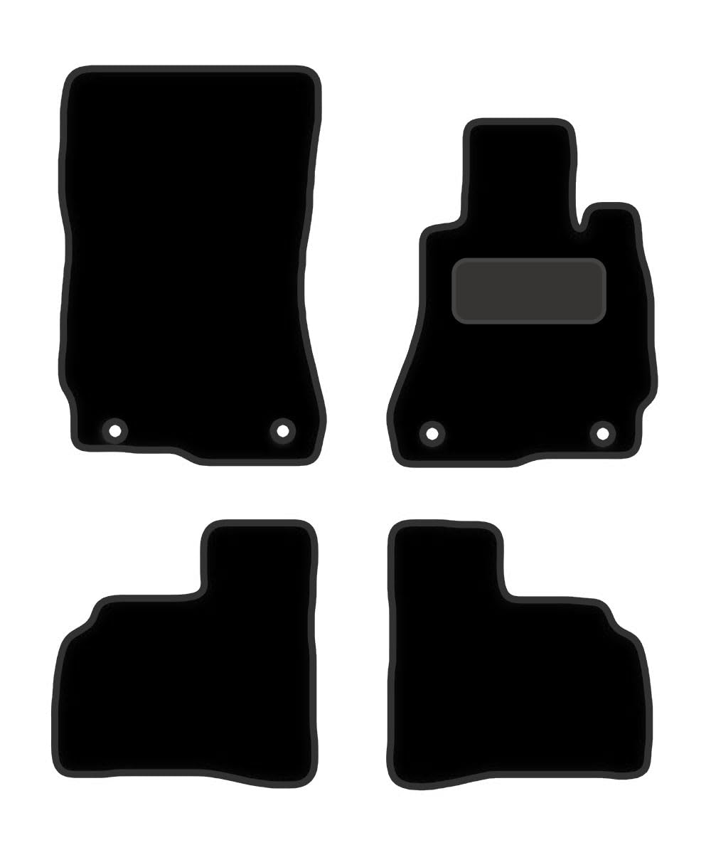 PCM- Car Floor Mats fits for MERCEDES S Class SWB from (2006-2013)- Black Premium Carpet - Tailored Car Mats - Car Floor Mat, with Anti Slip Backing - 4 pcs Floor Mat Set with 4 Clips