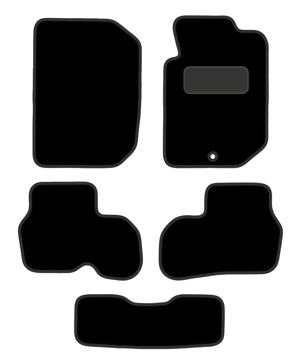 PCM-Car Floor Mats fits for Porche Satria Neo from (2006-2015)- Black Carpet - Tailored Car Mats - Car Floor Mat, with Anti Slip Backing - 5 pcs Floor Mat Set with 1 Clips