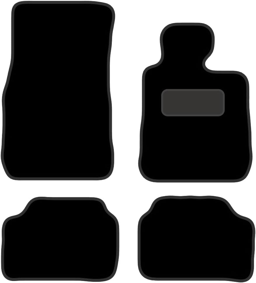 PRIME CAR MAT - Fits Bmw 1 Series 2017-2019 F20 & F21 Hatch - Black Luxury Deluxe Carpet - Anti Slip Mat - 4 Pc Floor Mat with 2 Pc Clips Fitted With Clips & Granulated Backing
