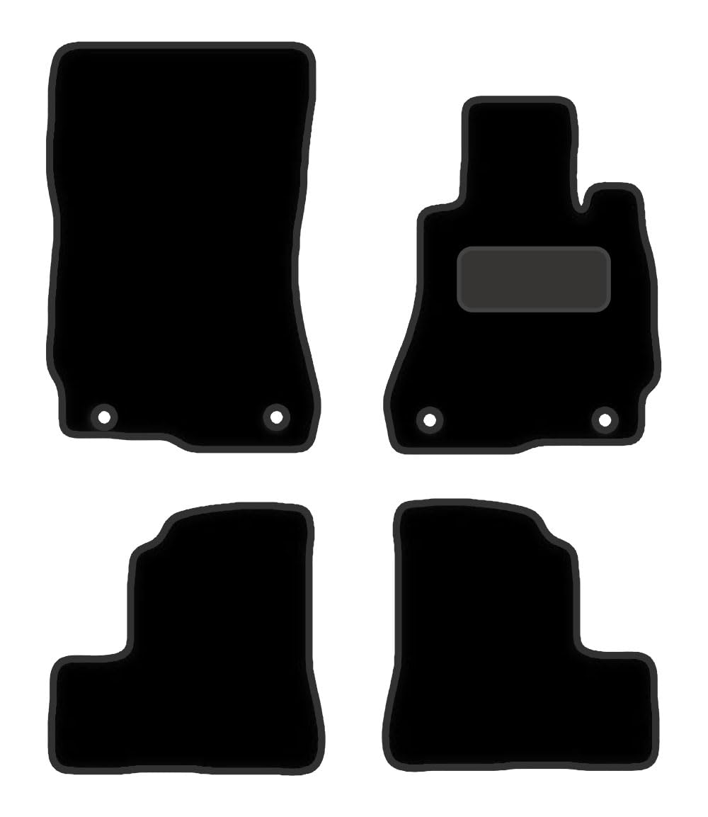 PCM- Car Floor Mats fits for MERCEDES S Class SWB from (2006-2013)- Black Premium Carpet - Tailored Car Mats - Car Floor Mat, with Anti Slip Backing - 4 pcs Floor Mat Set with 2 Clips