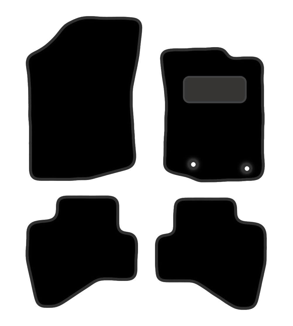 PRIME CAR MAT - Fits CITROEN C1 2014 on - Carpet - Tailored Car Mats - Floor Mat, Fitted With Clips & Granulated Backing - EDGED WITH BLACK NYLON BINDING - 4 pcs Floor Mat Set