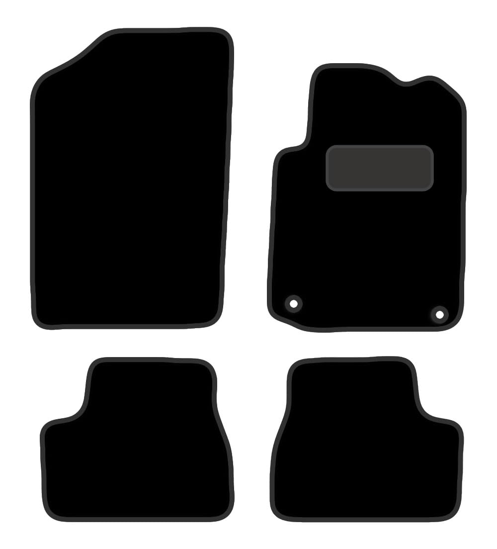 PRIME CAR MAT - Fits CITROEN Ds3 2010-2015 - Carpet - Tailored Car Mats - Floor Mat, Fitted With Clips & Granulated Backing - EDGED WITH BLACK NYLON BINDING - 4 pcs Floor Mat Set