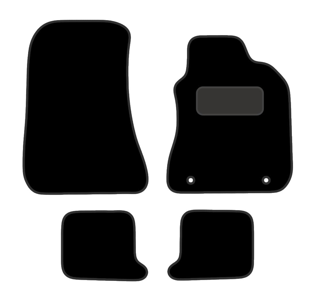 PRIME CAR MAT - Fits ALFA-ROMEO Brera 2006-2010 - Black Luxury Carpet - Tailored Car Mats - Car Floor Mat, with Anti Slip Backing - 4 pcs Floor Mat Set with 2 Clips
