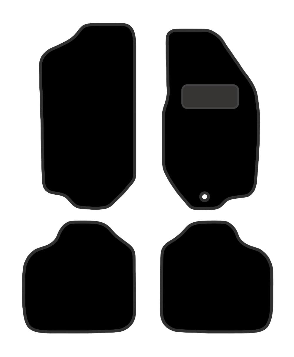 PRIME CAR MAT - Fits ALFA-ROMEO 145-1994-2001 - Black Luxury Carpet - Tailored Car Mats - Car Floor Mat, with Anti Slip Backing - 4 pcs Floor Mat Set with 1 Clips