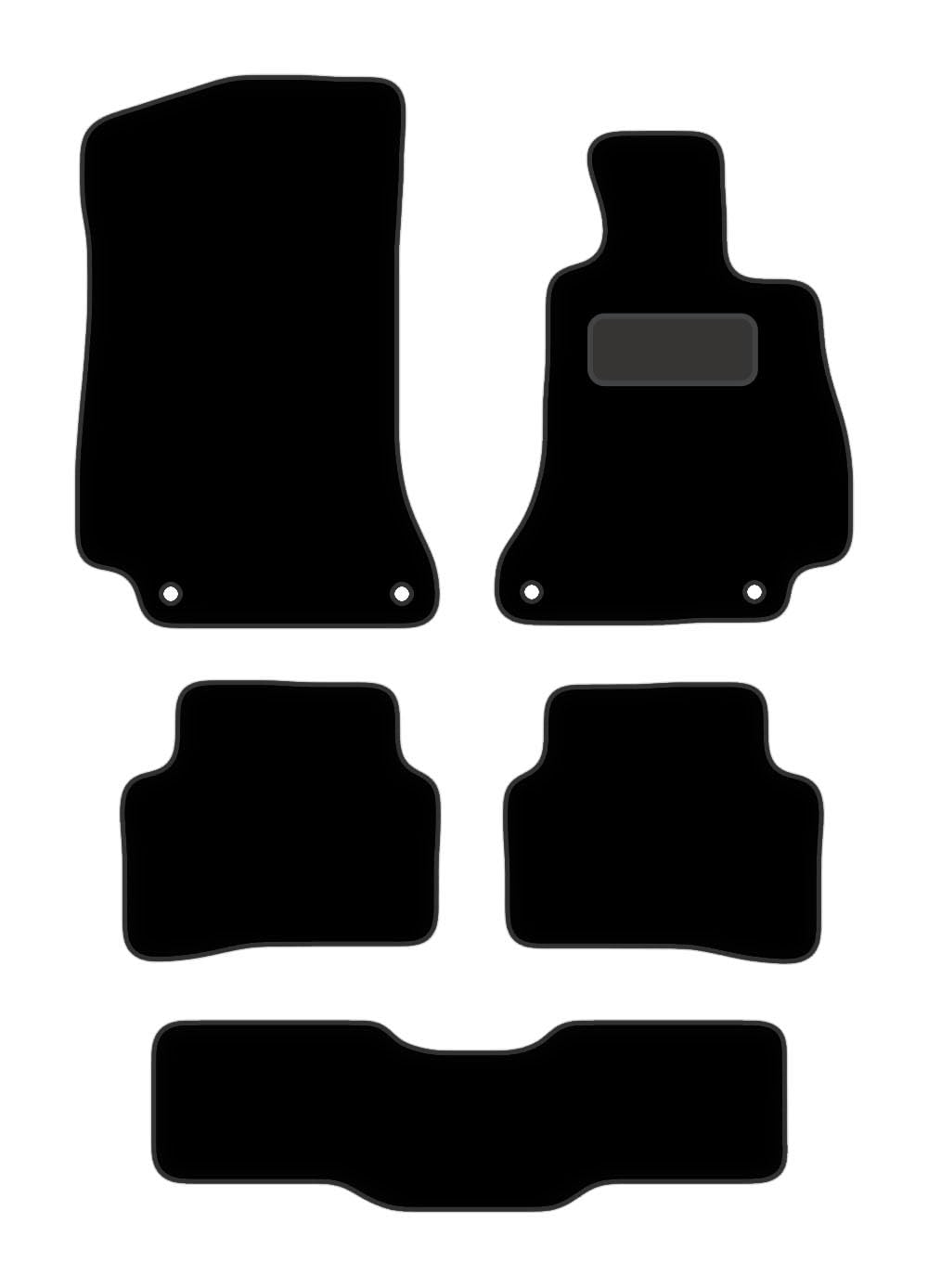 PCM - Car Floor Mats for Mercedes C CLASS C250 TAXI WITH CC (2015 ON) 5 CLIPS - Black Premium Carpet - Tailored Car Mats - Car Floor Mat, with Anti Slip Backing - 5 pcs Floor Mat Set