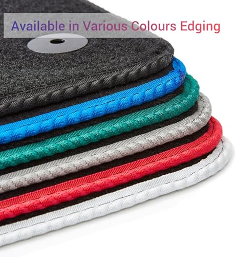 PCM - Tailored Fit Car Floor Mats for Fiat 500 2012 To Present (Not Fit hybrid & Electric) - Anti Slip, Fitted With Clips & Granulated Backing - 4 Pc Floor Mat