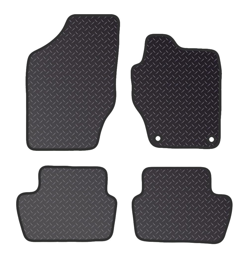 PRIME CAR MAT - Fits Citroen C4 And Ds4 2010-2020 - Standard Rubber 3mm - Tailored Car Mats - Waterproof, Non Slip Car Floor Mat, Fitted with Clips & Anti Slip Backing - 4 pcs Floor Mat Set