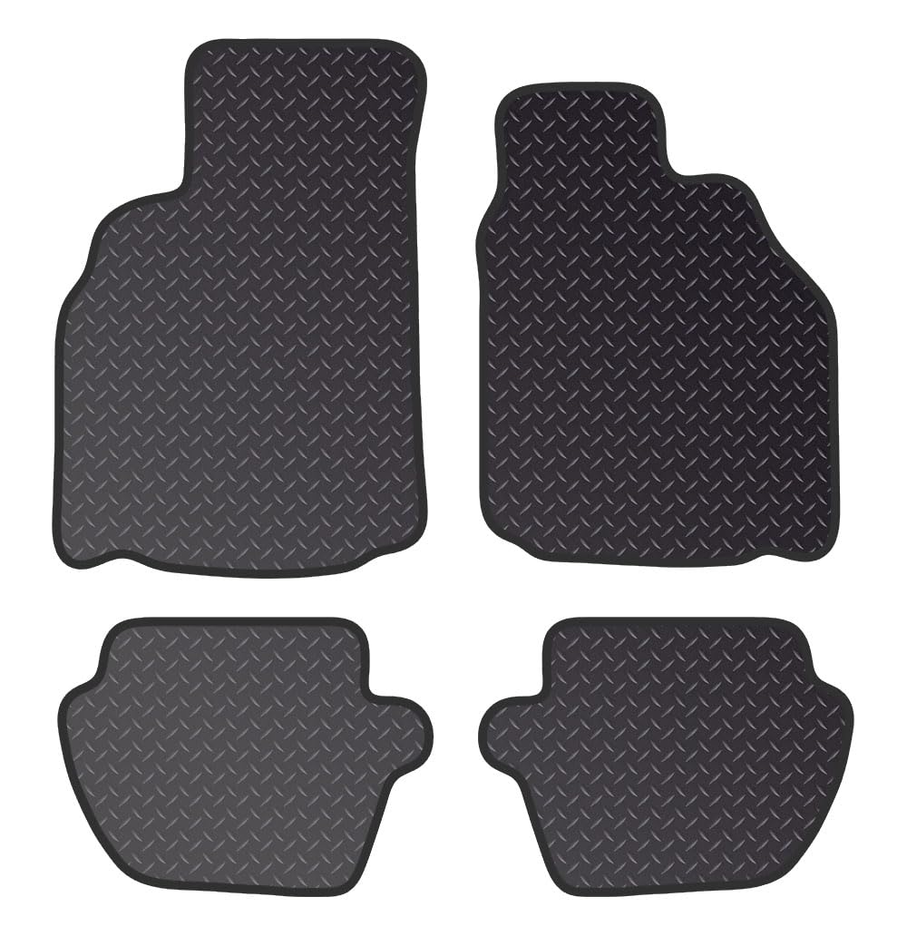 PCM-Car Floor Mats fits for Porche 911(996) (CD,X288), from (1998-2004)-Black Heavy Duty Rubber 5mm - Tailored Car Mats - Car Floor Mat, with Anti Slip Backing - 4 pcs Floor Mat Set with 0 Clips