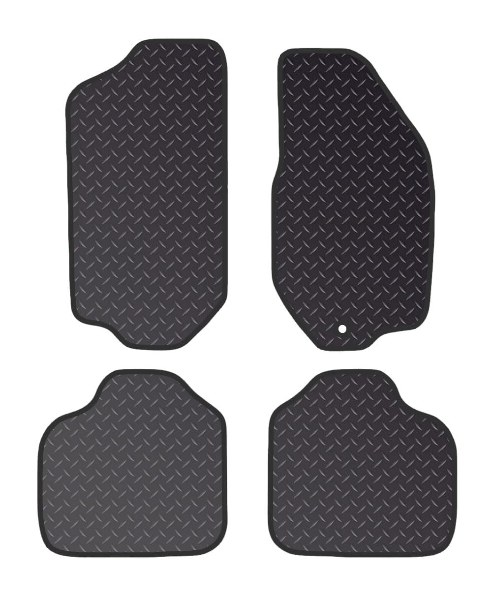 PRIME CAR MAT - Fits ALFA-ROMEO 145-1994-2001 - Black Standard Rubber 3mm - Tailored Car Mats - Car Floor Mat, with Anti Slip Backing - 4 pcs Floor Mat Set with 1 Clips