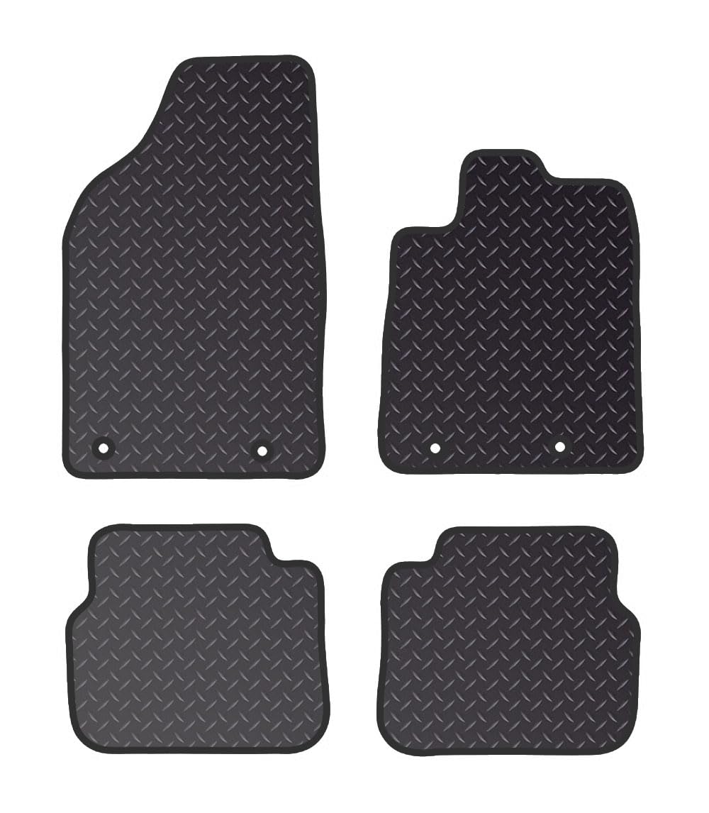 PRIME CAR MAT - Fits CHRYSLER Delta 2011-2013 AUTOMATIC - Standard Rubber 3mm - Tailored Car Mats - Waterproof, Non Slip Car Floor Mat, Fitted with Clips & Anti Slip Backing - 4 pcs Floor Mat Set