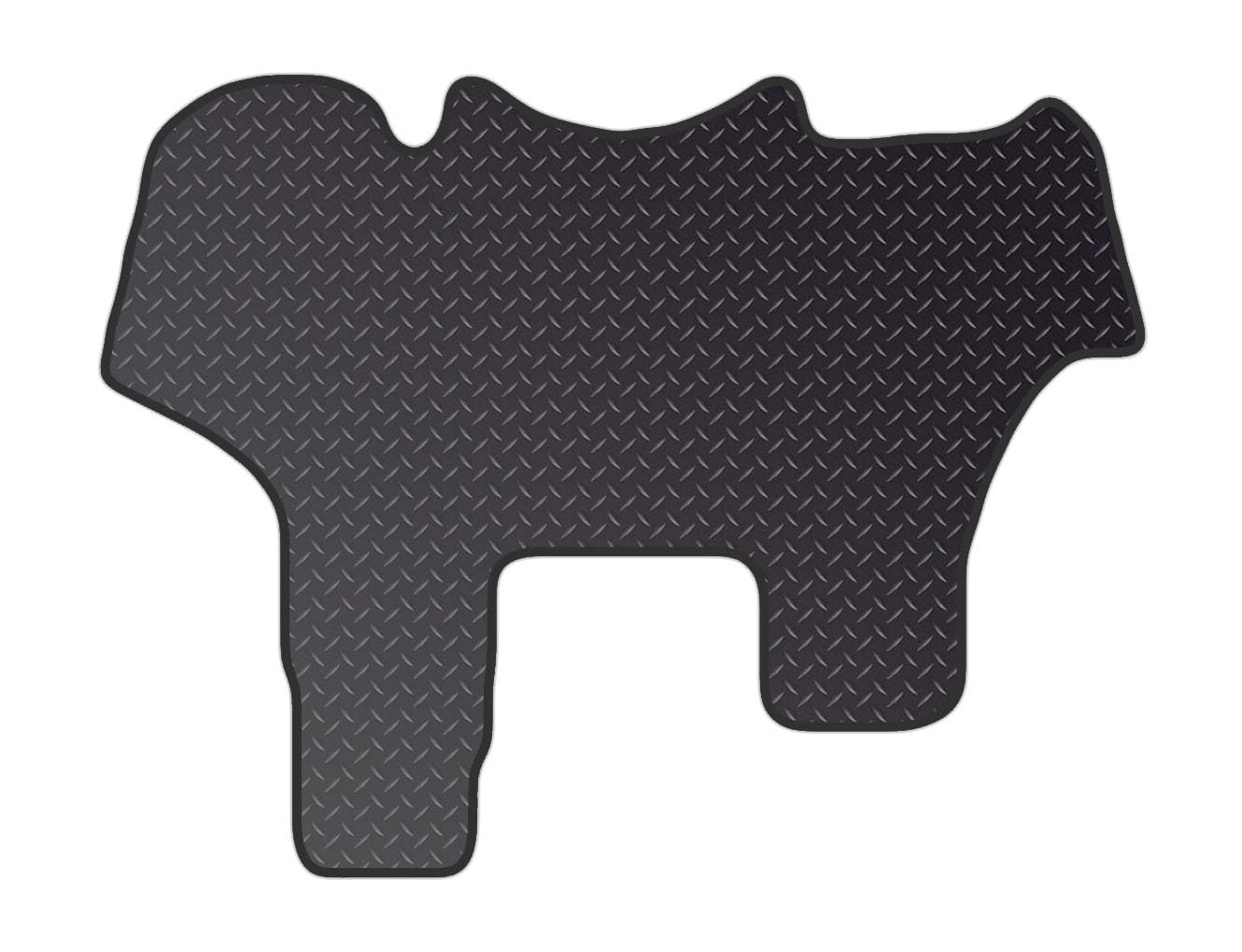 PCM - Tractor Floor Mats Compatible with Tractor Model Compatible TValtra N Series 2021 ON - Black Standard Rubber | Anti Slip, Fitted With Granulated Backing, Edged With Black Cloth Binding - 1Pc Mat