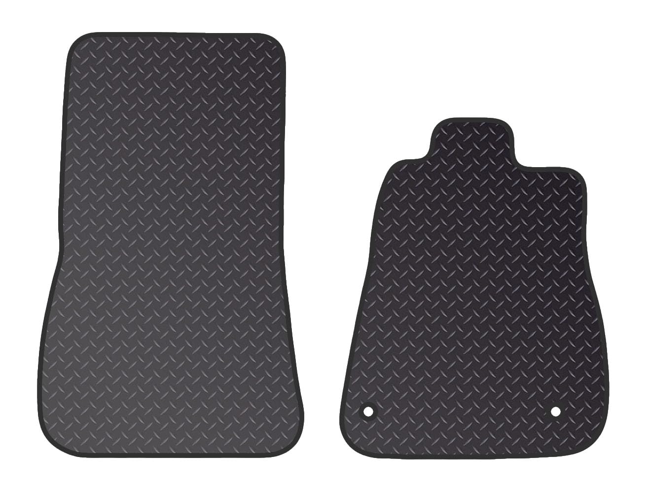 PCM- Car Floor Mats fits for MERCEDES SLS from (2010-2015)- Black Standard Rubber 3mm - Tailored Car Mats - Car Floor Mat, with Anti Slip Backing - 2 pcs Floor Mat Set with 2 Clips