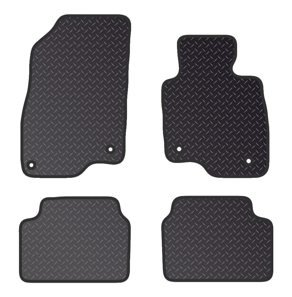 PRIME CAR MAT - Fits AUDI A3-S3-RS3 2020-Onwards - Standard Rubber 3mm - Tailored Car Mats - Waterproof, Non Slip Car Floor Mat, Fitted with Clips & Anti Slip Backing - 4 pcs Floor Mat Set
