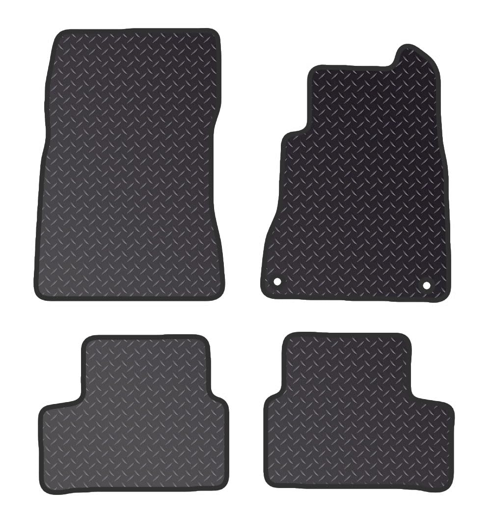 PCM Car Floor Mats for Mercedes B CLASS (2018 - Present) 2 CLIP - Standard Rubber 3mm - Tailored Car Mats - Waterproof Car Floor Mat & Anti Slip Backing - 4 pcs Floor Mat Set
