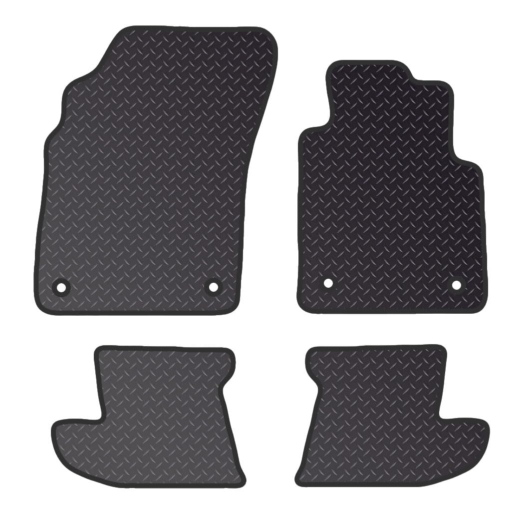 PRIME CAR MAT - Fits BENTLEY Continental Gt 2012-2018- Heavy Duty Rubber 5mm - Tailored Car Mats - Waterproof, Non Slip Car Floor Mat, Fitted with Clips & Anti Slip Backing - 4 pcs Floor Mat Set