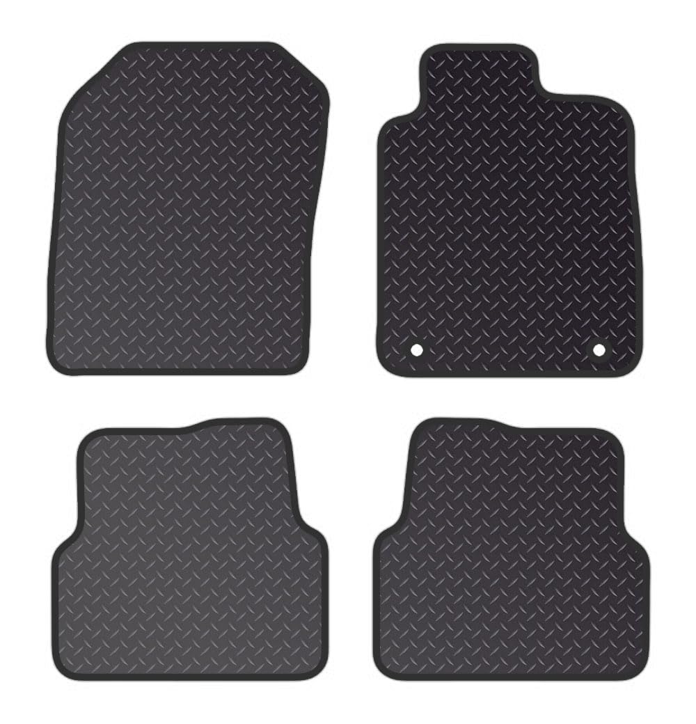 PRIME CAR MAT - Fits CHEVROLET AveoKalos 2012 on - Heavy Duty Rubber 5mm - Tailored Car Mats - Waterproof, Non Slip Car Floor Mat, Fitted with Clips & Anti Slip Backing - 4 pcs Floor Mat Set