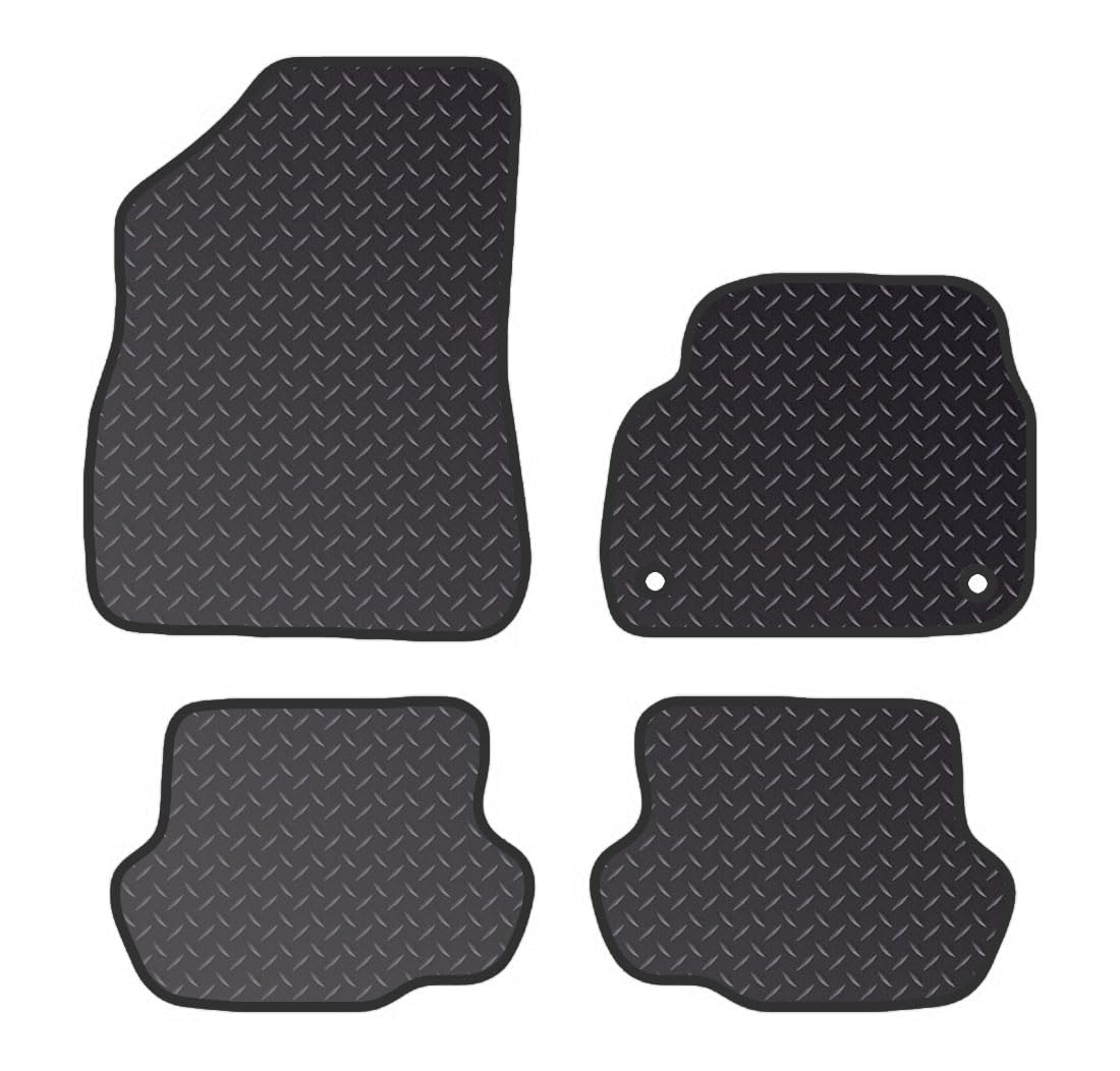 PRIME CAR MAT - Fits CITROEN DS5 2012-2018 - Standard Rubber 3mm - Tailored Car Mats - Waterproof, Non Slip Car Floor Mat, Fitted with Clips & Anti Slip Backing - 4 pcs Floor Mat Set