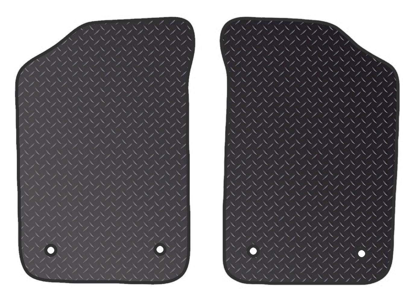 PCM- Car Floor Mats fits for MG F from (2000-2005)- Black Standard Rubber 3mm - Tailored Car Mats - Car Floor Mat, with Anti Slip Backing - 2 pcs Floor Mat Set with 0 Clips