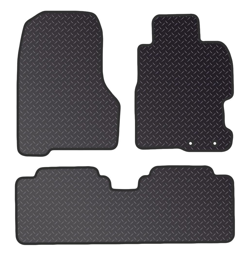 PRIME CAR MATS HANDA CIVIC MODEL FLOOR MATS - Car Mats fits for Handa Civic 3 Doors from 2001-2005 - Black Heavy Duty Rubber 5mm - Anti Slip Backing - 4 pcs Floor Mat Set