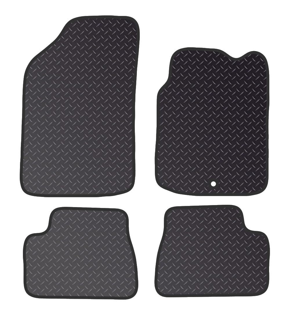 PRIME CAR MAT - Fits CITROEN C3 2002-2009 NOT PICASSO - Heavy Duty Rubber 5mm - Tailored Car Mats - Waterproof, Fitted with Clips & Anti Slip Backing - 4 pcs Floor Mat Set
