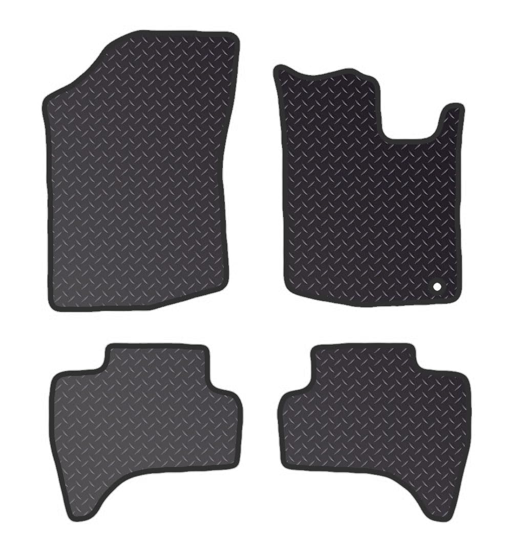 PRIME CAR MAT - Fits Citroen C1 2005-2012 - Standard Rubber 3mm - Tailored Car Mats - Waterproof, Non Slip Car Floor Mat, Fitted with Clips & Anti Slip Backing - 4 pcs Floor Mat Set