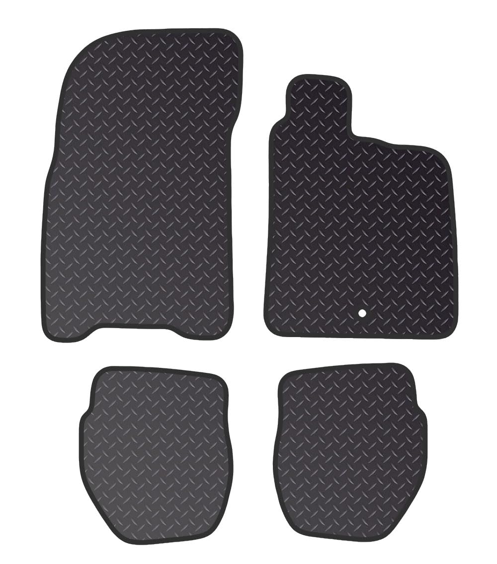 PCM-Car Floor Mats fits for Porche 993 from (1993-1998)- Black Standard Rubber 3mm - Tailored Car Mats - Car Floor Mat, with Anti Slip Backing - 4 pcs Floor Mat Set with 1 Clips
