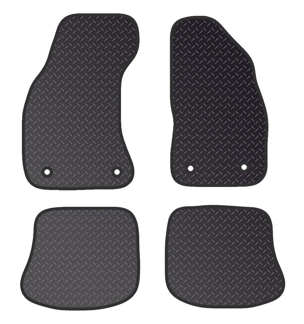 PRIME CAR MAT - Fits AUDI A4 1995-2001 - Heavy Duty Rubber 5mm - Tailored Car Mats - Waterproof, Non Slip Car Floor Mat, Fitted with Clips & Anti Slip Backing - 4 pcs Floor Mat Set