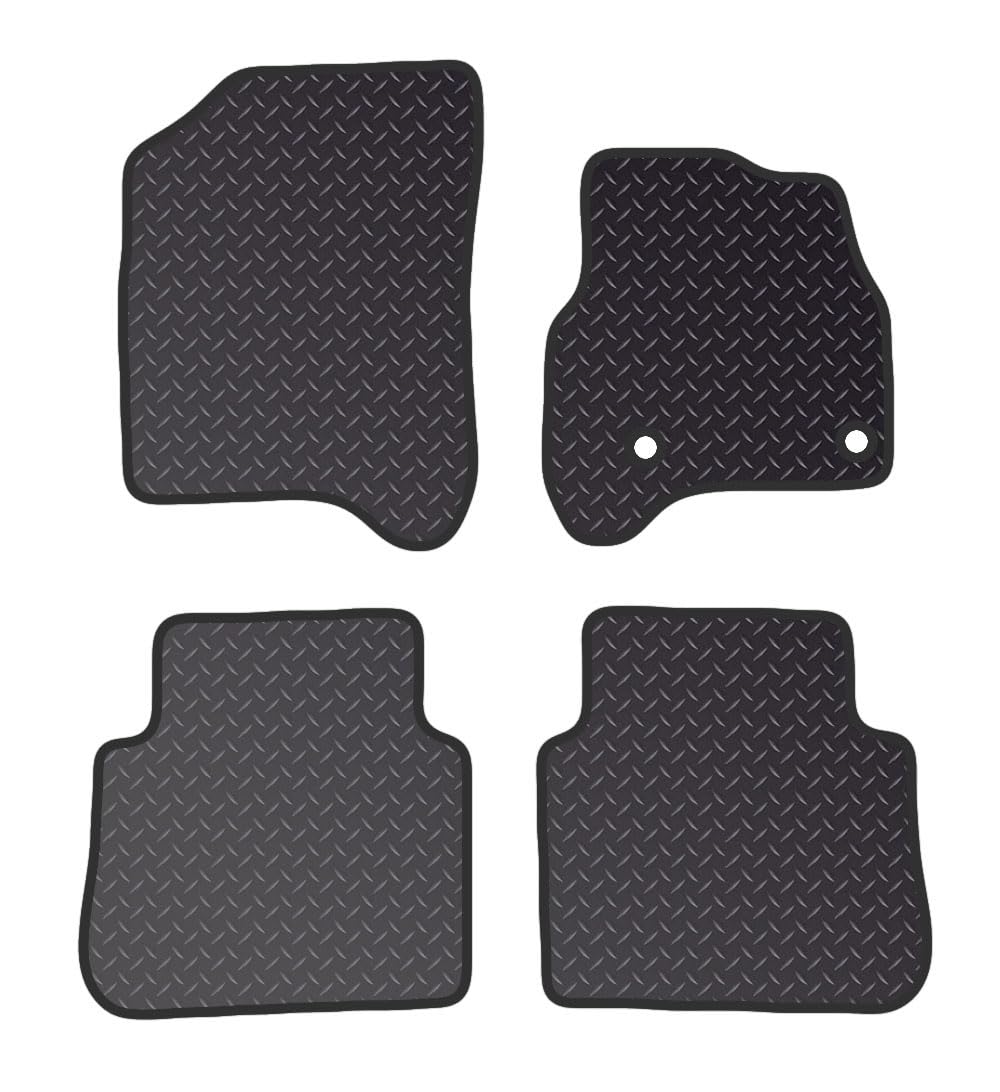 PRIME CAR MAT - Fits CITROEN C3 2009-2017 PICASSO - Heavy Duty Rubber 5mm - Tailored Car Mats - Waterproof, Fitted with Clips & Anti Slip Backing - 4 pcs Floor Mat Set